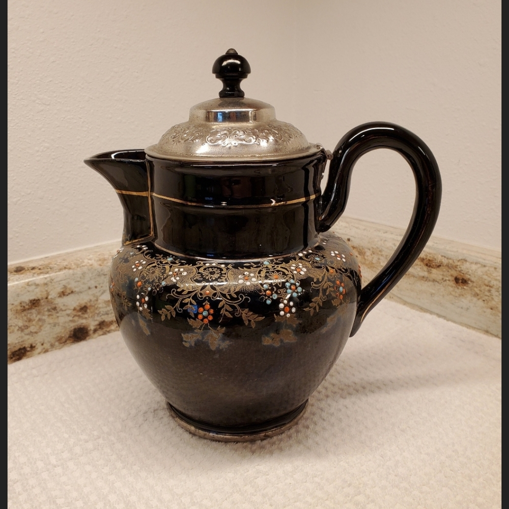 Alexandra Pottery Manning Bowman Burslem England Antique Coffeepot Teapot